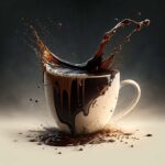 Tazza di caffè amaro su un tavolo, simbolo delle abitudini quotidiane.